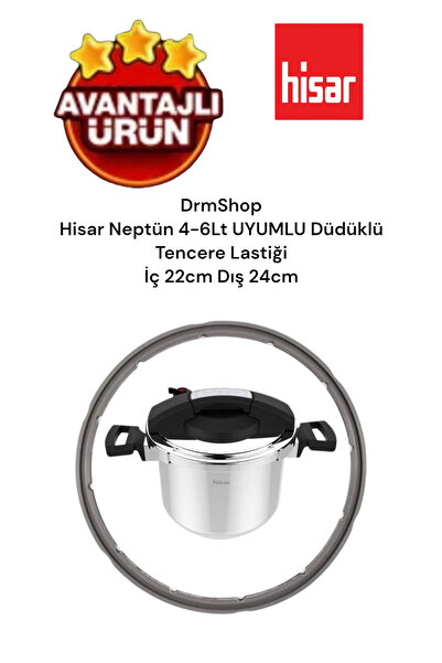 shopdrm DrmShop HİSAR Nep,tün Elite 4-6-Lt UYUMLU Silicone Düdüklü Tencere La...