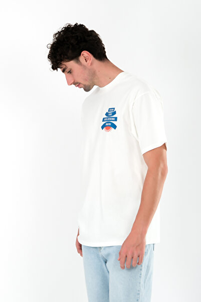 Coredra Чоловіча футболка Oversize Fit Thank You - Екру