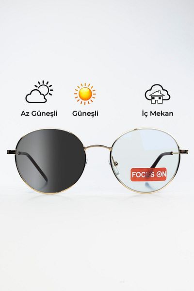 Focus On Eyewear روما جولد |   نظارات الضوء الأزرق الفوتوكرومية |   تدفئة أوتوماتيكية زجاجية واحدة