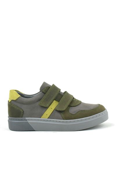 Rakerplus Γνήσιο δέρμα Χακί Γκρι Velcro Αγόρια Παπούτσια