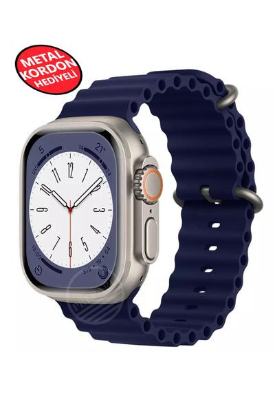 PREPARE Ultra 2 Akıllı Saat Çelik Kordon Hediyeli Gri Kasa 49mm Nfc Bildirim Sesli Arama Özellikli LG68