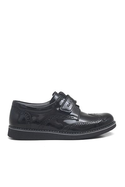Rakerplus Pantofi de școală pentru bărbați, din piele lacuată Hidra, cu velcro