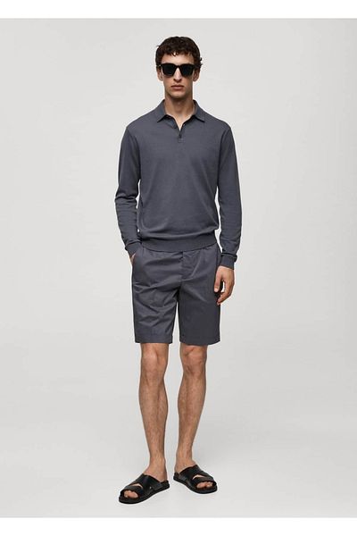 MANGO Man 100% Cotton Knitwear Polo Shirt