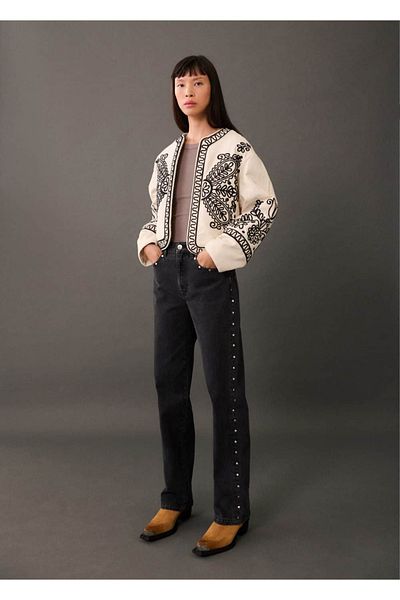 MANGO Woman Embroidered Cotton Jacket