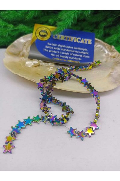 The Magıc of Healıng Hematite Star Cut Natural Stone 4X4X4 (Certified)