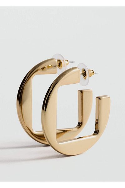MANGO Woman Quadratische Creolen
