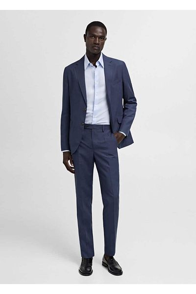 MANGO Man Jachetă blazer slim fit din țesătură elastică confortabilă