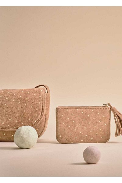 MANGO Kids Ledertasche mit Punkten