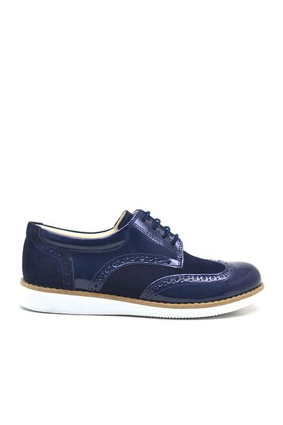 Rakerplus Hidra Patent Leather High-Sole Lace-Up Men's Young Shoes