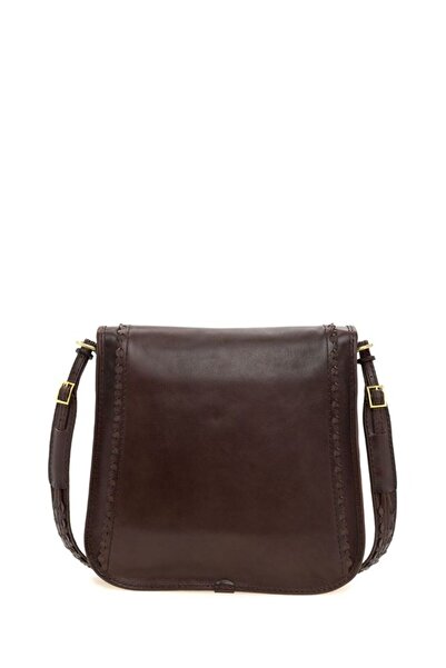 GÖN Hand Made Kahve Kadın Postacı Çantası Bahar