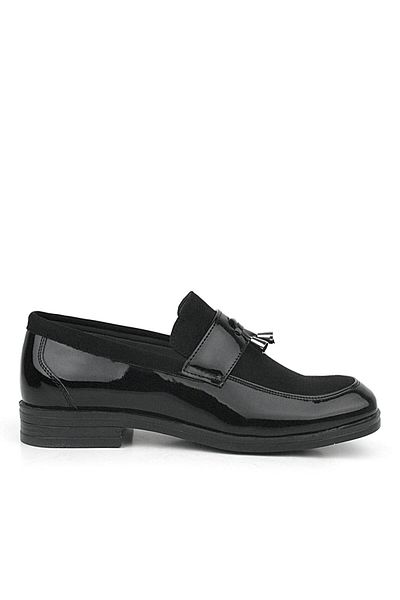 Rakerplus Loafer Black Patent Nubuck Men's Classic Children's Shoes