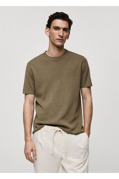 MANGO Man T-shirt από βαμβακερό ύφασμα
