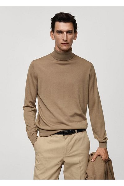 MANGO Man Rollkragenpullover aus 100 % Merinowolle