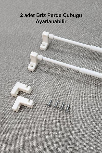 lissehome Tijă de perdea Briz reglabilă de 30-50 cm - 2 bucăți