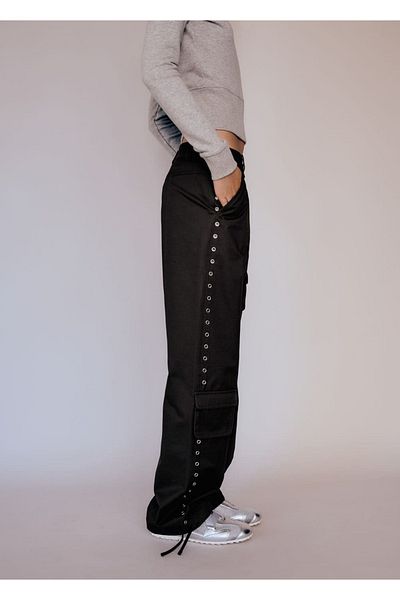 MANGO Woman Studded Parachute Trousers