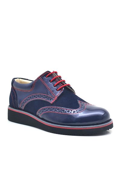 Rakerplus Hidra Suede Patent Leather Laced Casual Boys' Shoes