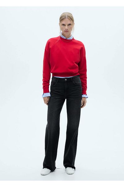 MANGO Woman Danila Wideleg Mid Waist Jeans