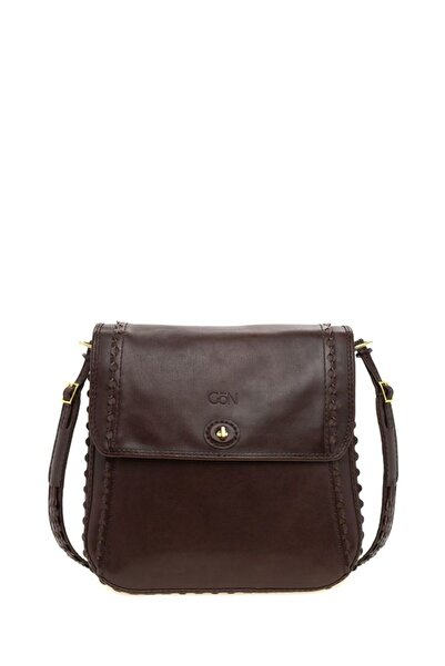 GÖN Hand Made Kahve Kadın Postacı Çantası Bahar