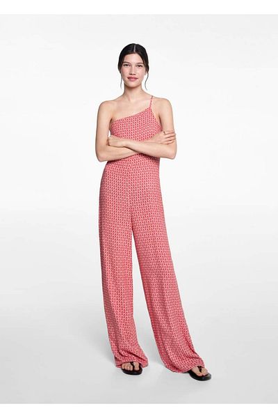 Mango Teen Patterned Asymmetrical Jumpsuit