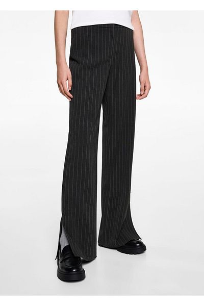 Mango Teen Striped fabric trousers