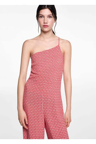 Mango Teen Patterned Asymmetrical Jumpsuit