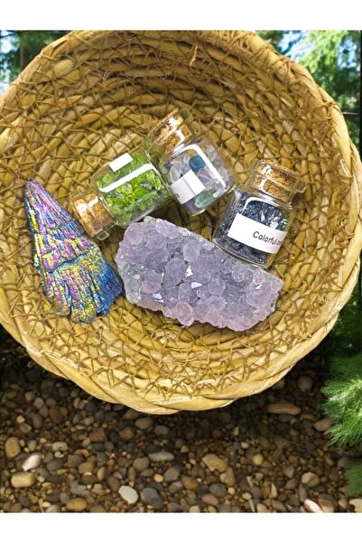 The Magıc of Healıng Uykusuzluk ve Baş Ağrısı için Doğal Taş Seti (Sepet dahil)