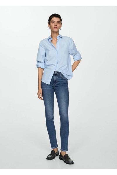 MANGO Woman Pantaloni skinny cu talie medie