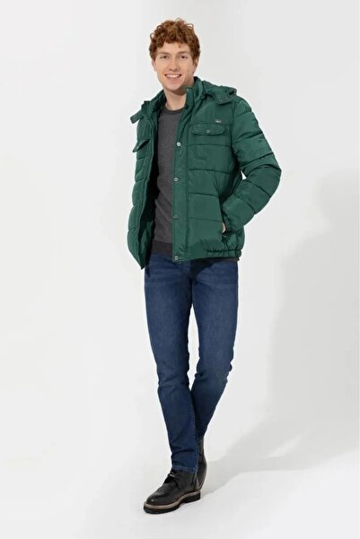 U.S. Polo Assn. Ανδρικό πράσινο παλτό