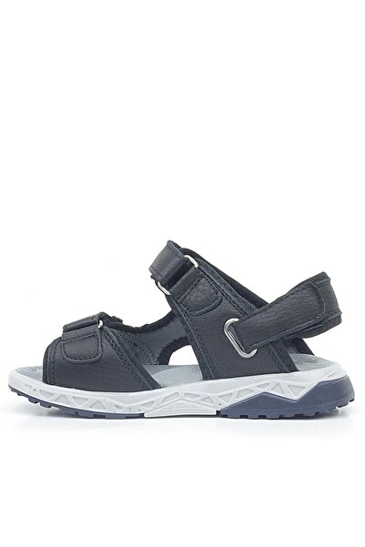 Rakerplus Black Genuine Leather - Comfortable Sole Velcro Children's Sandals