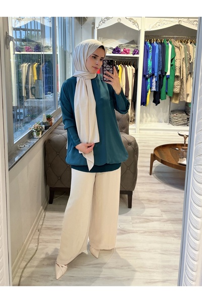 Invee İNVEE 6419 Zümrüt Caz Tunik