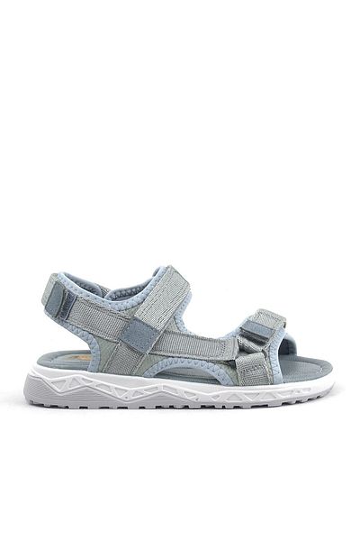 Rakerplus Grey Cord Detailed Comfort Sole Velcro Kids Sandale