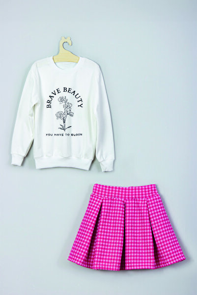 MYADA Brave Beauty Style - Set hanorac și fustă în carouri 22727