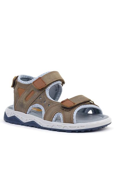 Rakerplus Pantofi pentru copii din piele naturală cu velcro culoare nisip