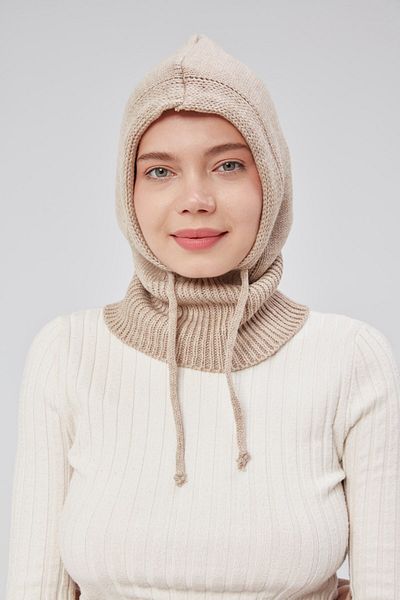 derikem Luxury Women's Winter Balaclava Knitwear Knitted Headgear