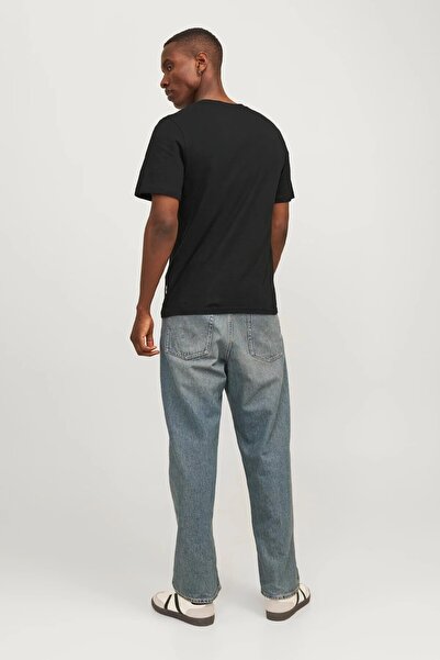 Jack & Jones JACK&JONES JORARUBA BRANDING TEE SS CREW NECK 12255452 ΜΑΥΡΟ