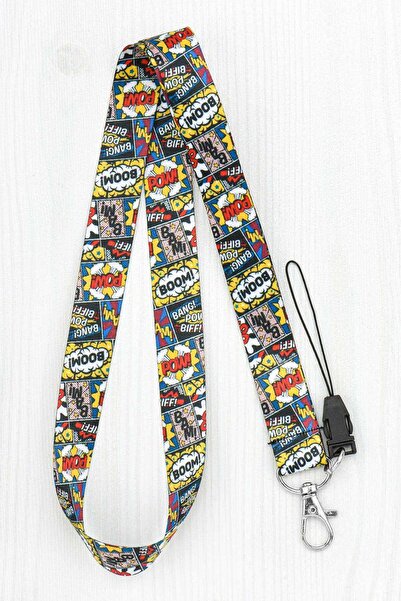 Apptakı Çizgi Film Yaka Kartı Aksesuar Boyun İpi Boyun Aski İpi Telefon Askıs...