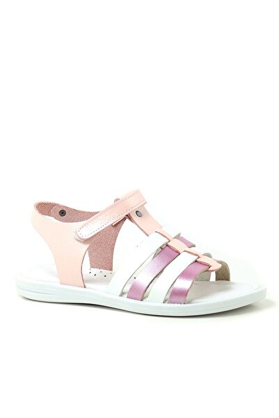 Artico صندل للفتيات من الجلد الطبيعي باللون الوردي الفاتح من بيليني