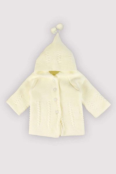 MYZİ STORE Knitwear Hooded Double Layer Girl - Baby Boy Cardigan 12342