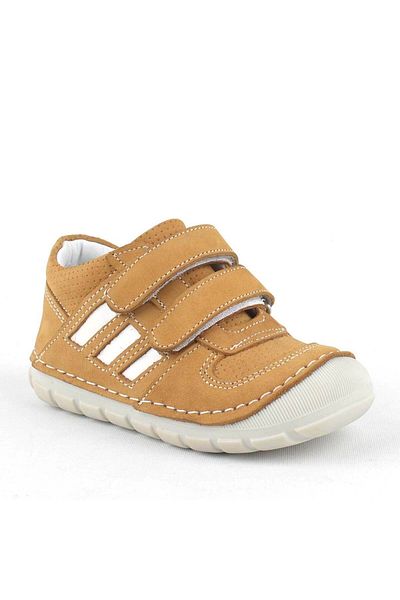 Rakerplus Grizzy Genuine Leather Tan First Step Unisex Baby Shoes