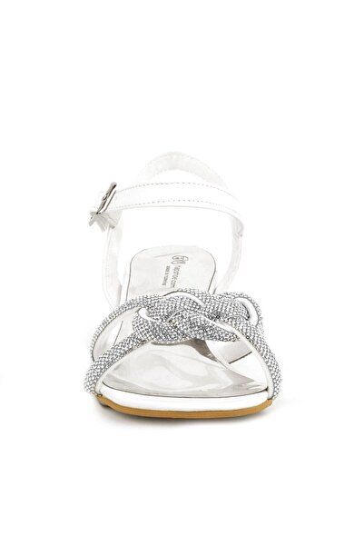 hapshoe Stoned Mother of Pearl Knit - Girl's Evening Dress Thick Heeled Shoes