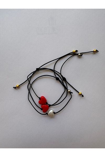 Best Gift İçinde Mutluluk Var 3 Heart Bracelets for Every Wrist - in Gift Package