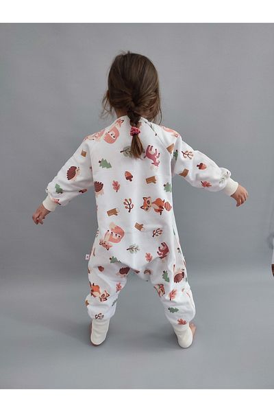 Pamuk Pazen Double Layer Baby and Kids Sleeping Bag - 100% Cotton, 20-24 Degree, 1 Tog, Wide and Long Fit