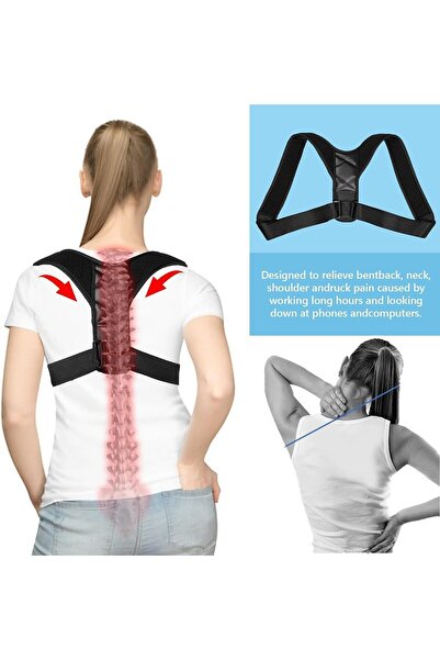 Ankaflex Unisex Μαύρο Δερμάτινο Μοτίβο Αντικαμπουρλικό - Κορσέ Όρθιας Στάσης, με Ρυθμιζόμενη Ζώνη