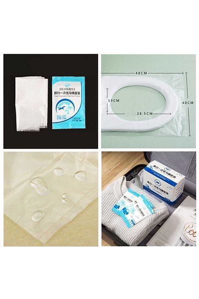 U&H STORE 50 Pcs Disposable Toilet Seat Cover Toilet Seat Bag Toilet Seat Cover Dispenser