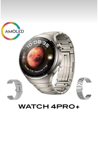 EMİN ENSAR HOME WATCH 4 PRO+ Akıllı saat, android ios uyumlu yuvarlak kasa saat