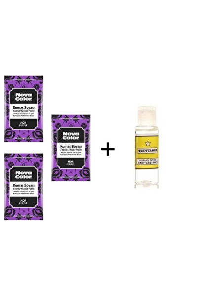 Nova Color Mor Renk Toz Teksil Kumaş Boyası Kıyafet Elbise Çanta Ayakkabı Pan...