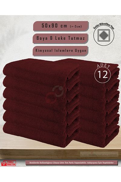 SUALUXE 12 Large Size Microfiber Towels - 50x90cm for Sports, Hairdresser, Barber and Hand Face