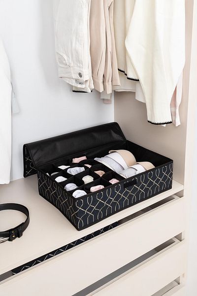 Milenay Органайзер с капак Glamour с 13 отделения - 31x25x12 см, най-стилният начин за организиране на бельо