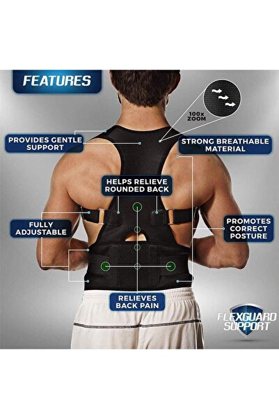 Ankaflex Duruş Düzeltici Manyetik Kamburluk Önleyici Bel Sırt Omuz Destekleyi...