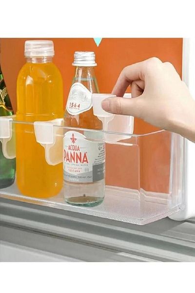 Hayveys 4 Pieces Refrigerator - Shelf Bracket and Anti-Scatter Clip Latch